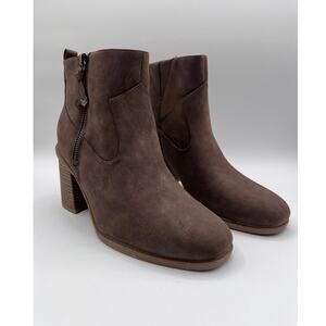 Dr Scholl's Boots Womens Size 11M Side Zip Ankle Boots 'Rodeo' Chestnut NEW